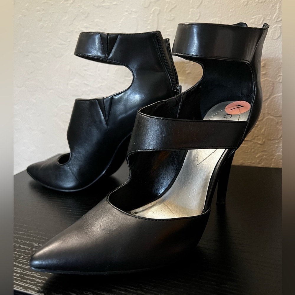 Guess Black Strappy Heels